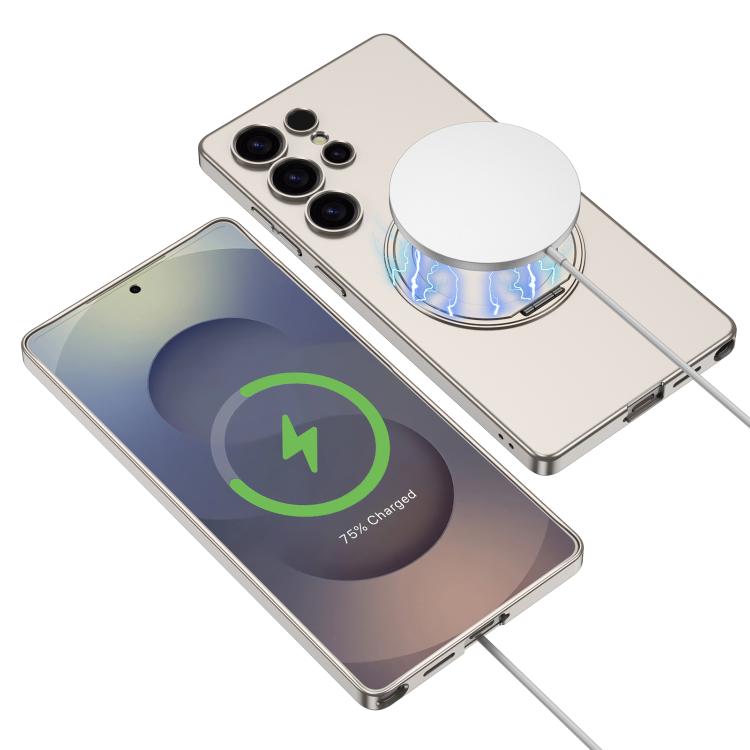 For Samsung Galaxy S25 Ultra 5G GKK Ultra-thin All-inclusive Rotation Holder MagSafe Phone Case(Titanium Grey) - Galaxy S25 Ultra 5G Cases by GKK | Online Shopping UK | buy2fix