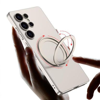 For Samsung Galaxy S25 Ultra 5G GKK Ultra-thin All-inclusive Rotation Holder MagSafe Phone Case(Titanium Grey) - Galaxy S25 Ultra 5G Cases by GKK | Online Shopping UK | buy2fix