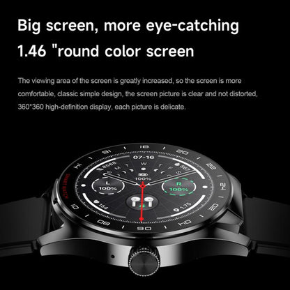 D9 1.46 inch 2 in 1 Bluetooth Earphone Smart Watch, Support Bluetooth Call / NFC / Heart Rate(Silver) - Smart Watches by buy2fix | Online Shopping UK | buy2fix