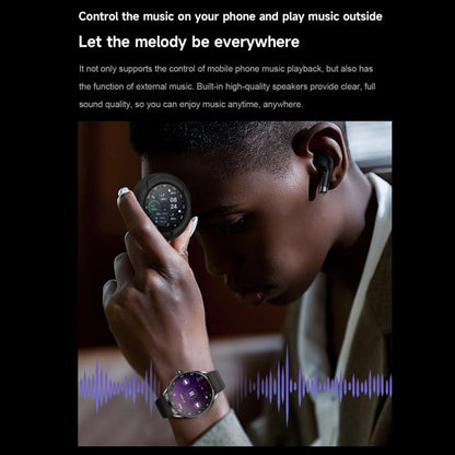 D9 1.46 inch 2 in 1 Bluetooth Earphone Smart Watch, Support Bluetooth Call / NFC / Heart Rate(Black) - Smart Watches by buy2fix | Online Shopping UK | buy2fix