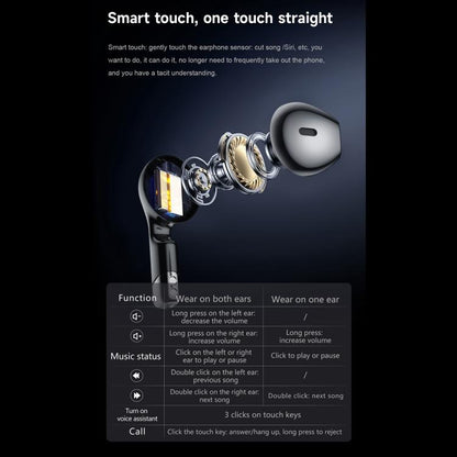 D9 1.46 inch 2 in 1 Bluetooth Earphone Smart Watch, Support Bluetooth Call / NFC / Heart Rate(Silver) - Smart Watches by buy2fix | Online Shopping UK | buy2fix