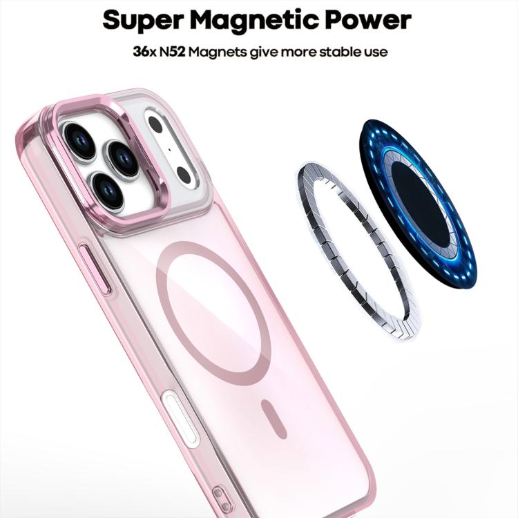 For iPhone 17 Pro Max Plating Gradient Discolor MagSafe Phone Case with Holder(Blue) - iPhone 17 Pro Max Cases by buy2fix | Online Shopping UK | buy2fix