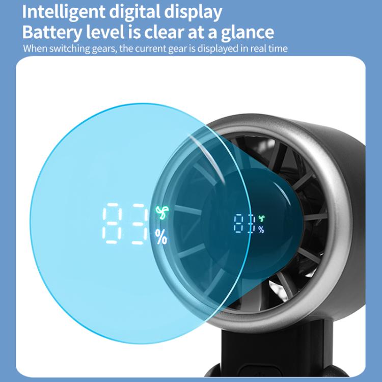 H03 High Speed ??Handheld Folding Fan(Black) - Electric Fans by buy2fix | Online Shopping UK | buy2fix