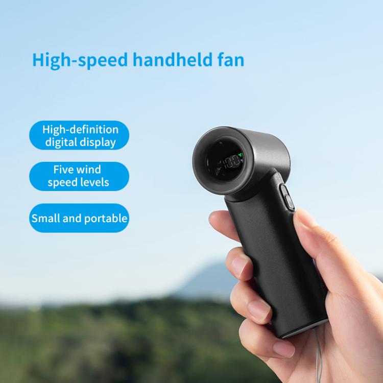 N610 Digital Display High Speed Handheld Fan(Black) - Electric Fans by buy2fix | Online Shopping UK | buy2fix
