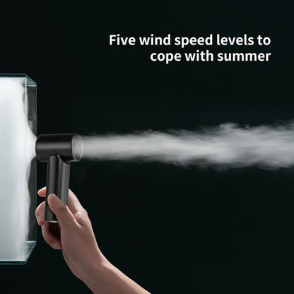 N610 Digital Display High Speed Handheld Fan(Green) - Electric Fans by buy2fix | Online Shopping UK | buy2fix