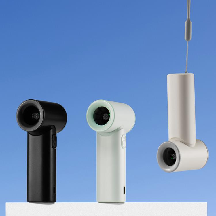 N610 Digital Display High Speed Handheld Fan(Beige) - Electric Fans by buy2fix | Online Shopping UK | buy2fix