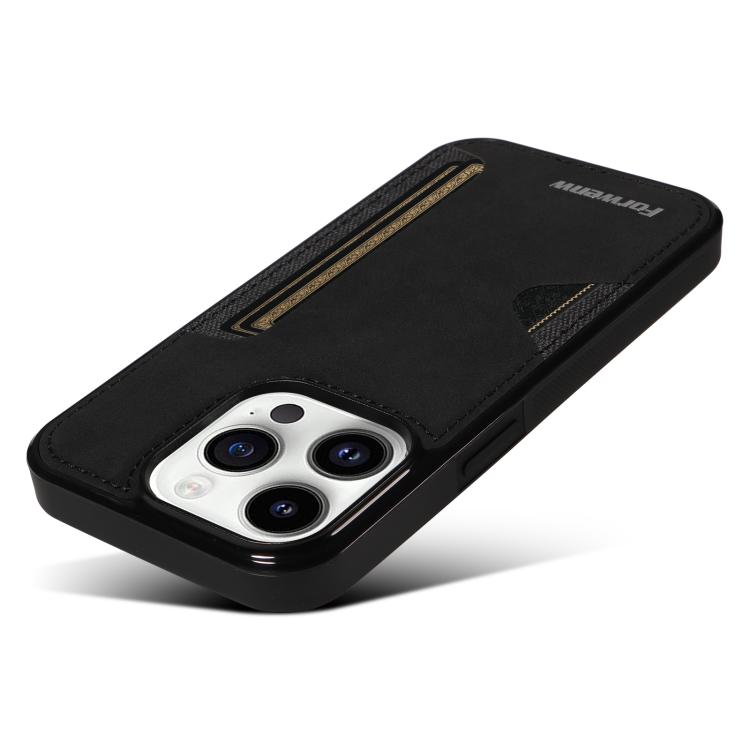 For iPhone 14 Pro Forwenw F5 Series Integrated Card Bag Phone Case(Black) - iPhone 14 Pro Cases by Forwenw | Online Shopping UK | buy2fix