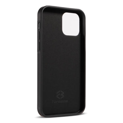For iPhone 12 Forwenw F5 Series Integrated Card Bag Phone Case(Black) - iPhone 12 / 12 Pro Cases by Forwenw | Online Shopping UK | buy2fix