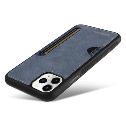 For iPhone 11 Pro Max Forwenw F5 Series Integrated Card Bag Phone Case(Blue) - iPhone 11 Pro Max Cases by Forwenw | Online Shopping UK | buy2fix
