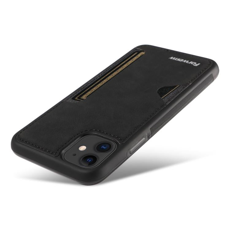 For iPhone 11 Forwenw F5 Series Integrated Card Bag Phone Case(Black) - iPhone 11 Cases by Forwenw | Online Shopping UK | buy2fix