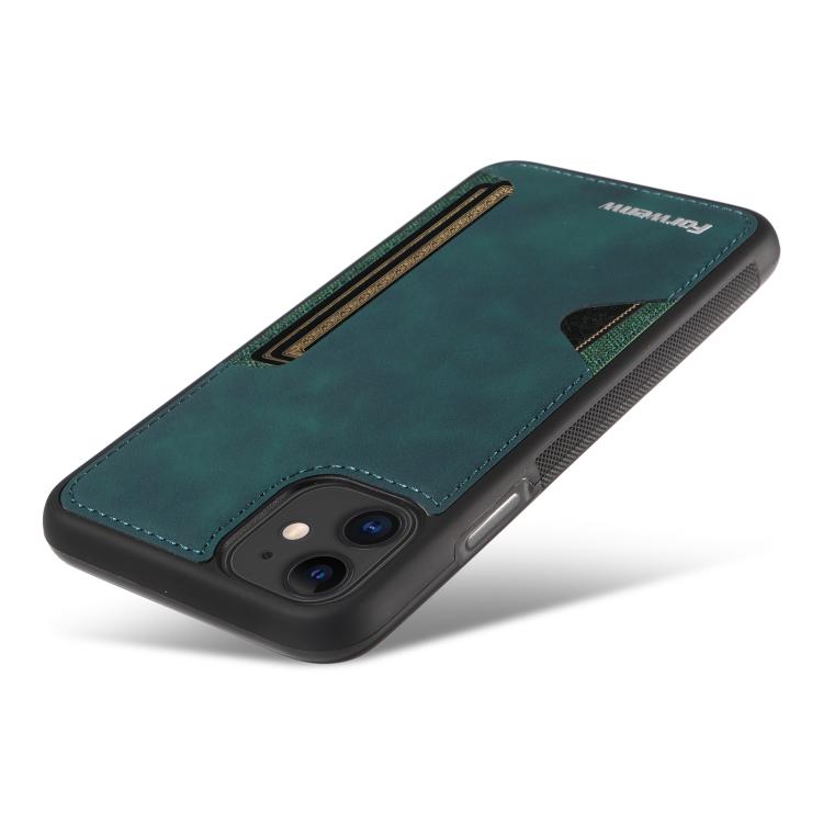 For iPhone 11 Forwenw F5 Series Integrated Card Bag Phone Case(Green) - iPhone 11 Cases by Forwenw | Online Shopping UK | buy2fix