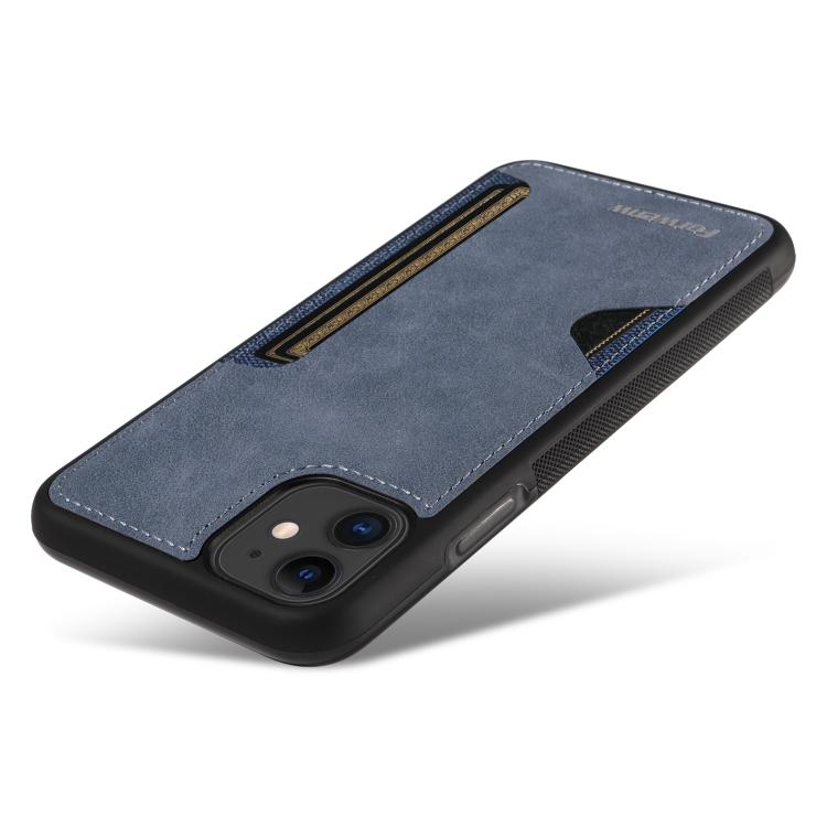For iPhone 11 Forwenw F5 Series Integrated Card Bag Phone Case(Blue) - iPhone 11 Cases by Forwenw | Online Shopping UK | buy2fix