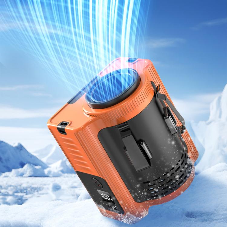 N610Y Waist Hanging High Speed Mini Fan(Orange) - Electric Fans by buy2fix | Online Shopping UK | buy2fix