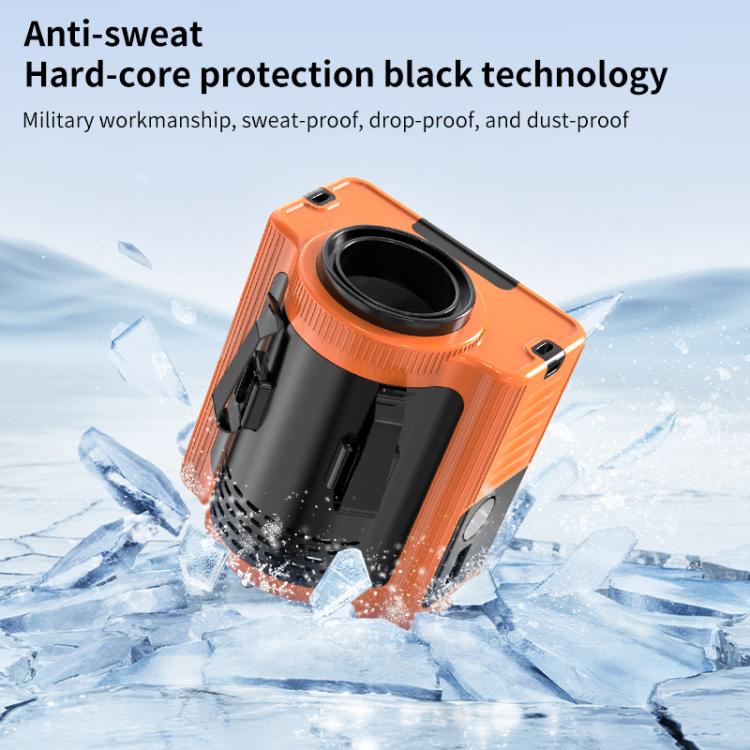 N610Y Waist Hanging High Speed Mini Fan(Orange) - Electric Fans by buy2fix | Online Shopping UK | buy2fix