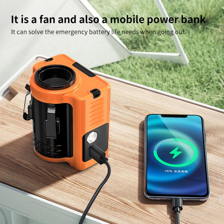 N610Y Waist Hanging High Speed Mini Fan(Orange) - Electric Fans by buy2fix | Online Shopping UK | buy2fix