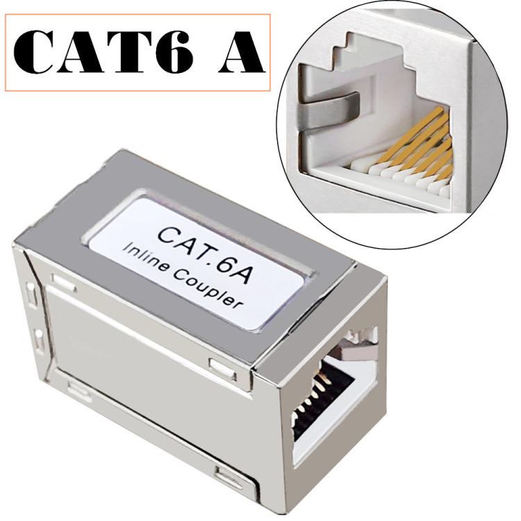 RJ45 Coupler Shielded Ethernet Cable Extender, Model:CAT6A - Broadband Amplifiers by buy2fix | Online Shopping UK | buy2fix