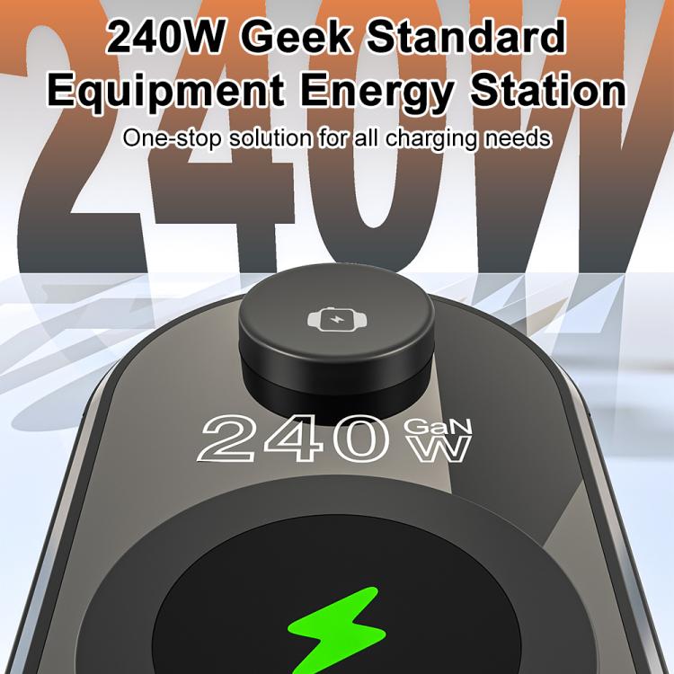 9 in 1 240W Multifunctional Multi-Port Charging Station with Alarm Function - Wireless Charger by buy2fix | Online Shopping UK | buy2fix