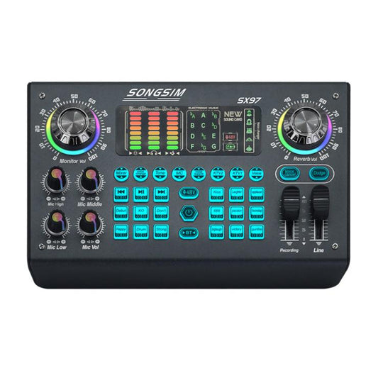 SX97 Multi-function Professional Mixer Live Streaming Sound Card(Black)