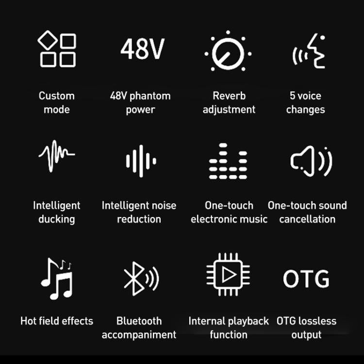 SX97 Multi-function Professional Mixer Live Streaming Sound Card(Black) - Live Sound Effects Processors by buy2fix | Online Shopping UK | buy2fix