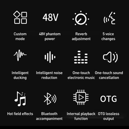 SX97 Multi-function Professional Mixer Live Streaming Sound Card(Black) - Live Sound Effects Processors by buy2fix | Online Shopping UK | buy2fix