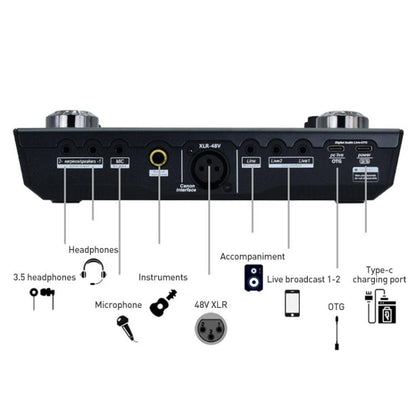 SX97 Multi-function Professional Mixer Live Streaming Sound Card(Black) - Live Sound Effects Processors by buy2fix | Online Shopping UK | buy2fix