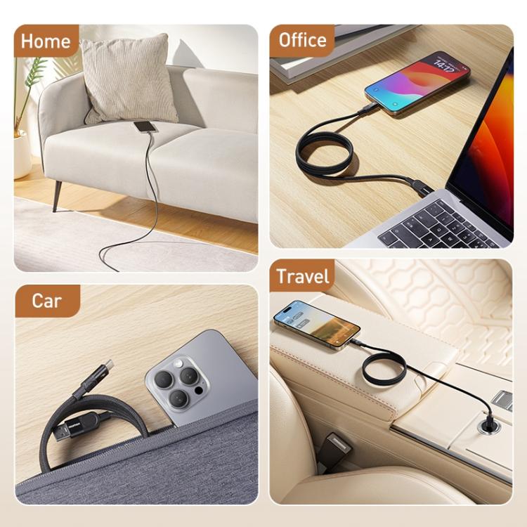 MOMAX Mag.Link DA57 66W USB to USB-C / Type-C Magnetic Braided Fast Charging Cable, Length:1m(Black) - USB-C & Type-C Cable by MOMAX | Online Shopping UK | buy2fix