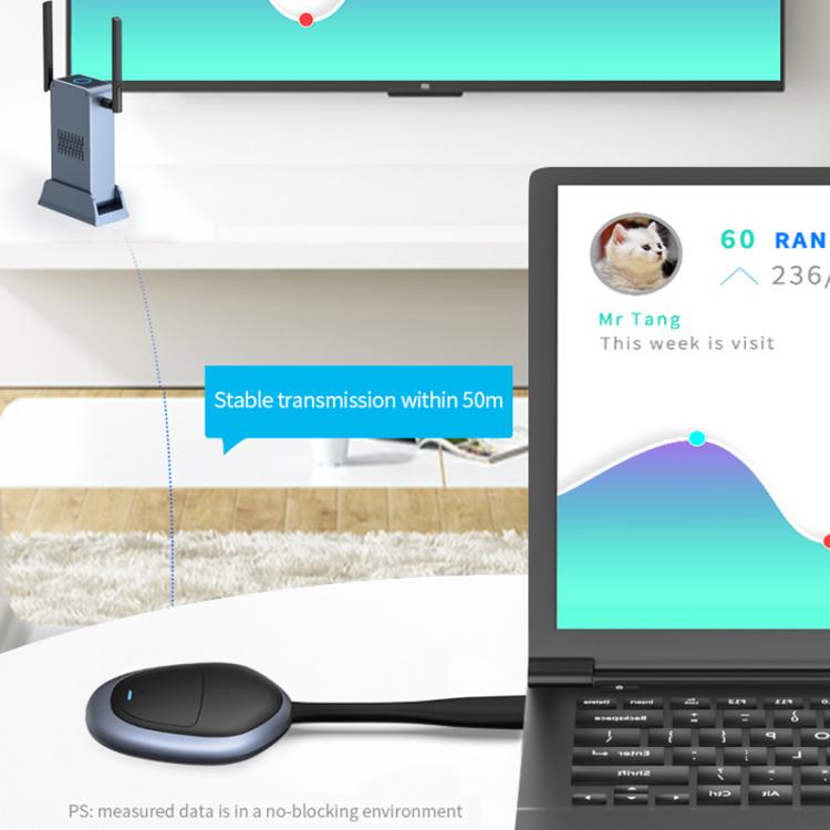 G52+R18 Smart HD Wireless Extender System Screen Mirroring Transmitter Receiver(Space Grey) - Wireless Display Dongle by buy2fix | Online Shopping UK | buy2fix