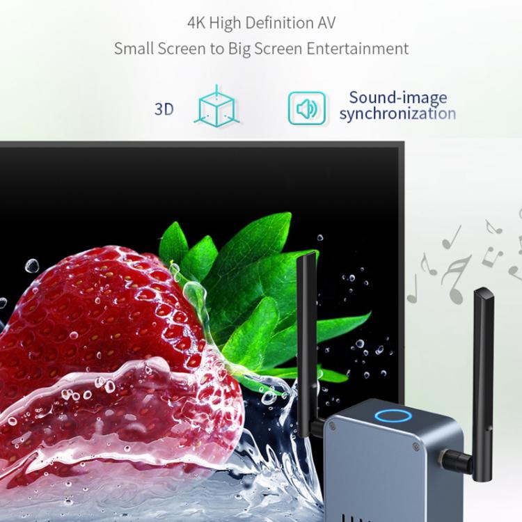 G52+R18 Smart HD Wireless Extender System Screen Mirroring Transmitter Receiver(Space Grey) - Wireless Display Dongle by buy2fix | Online Shopping UK | buy2fix