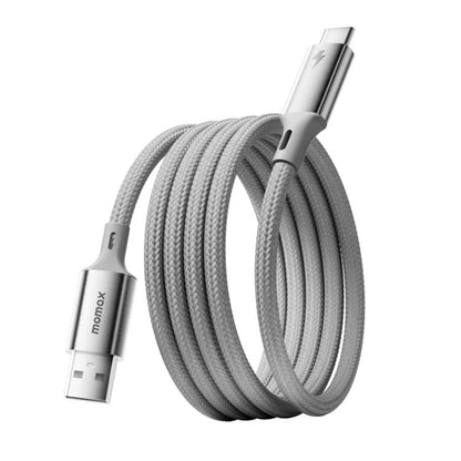 MOMAX DA60 66W USB to USB-C / Type-C Magnetic Braided Fast Charging Cable, Length:1m(Titanium Gold) - USB-C & Type-C Cable by MOMAX | Online Shopping UK | buy2fix