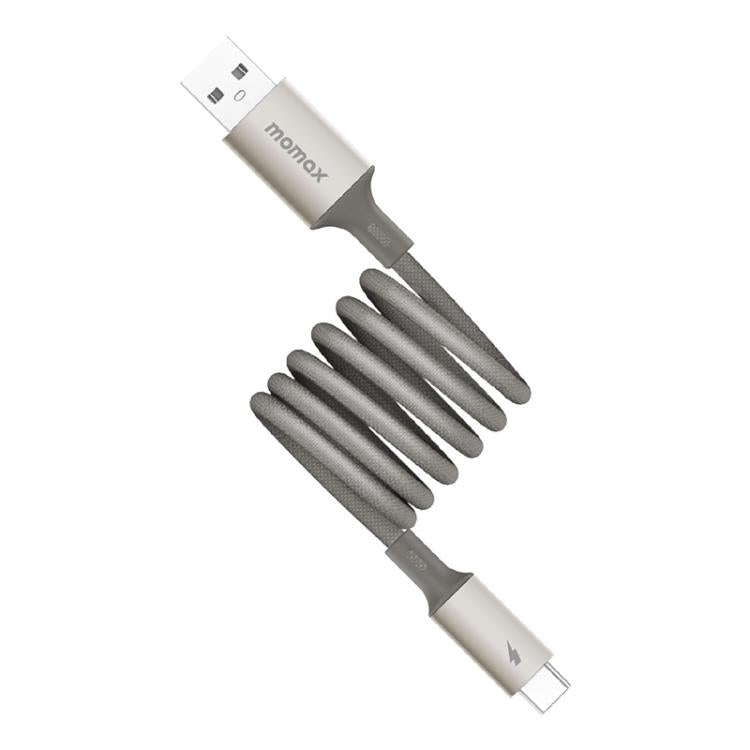 MOMAX DA60 66W USB to USB-C / Type-C Magnetic Braided Fast Charging Cable, Length:1m(Titanium Gold) - USB-C & Type-C Cable by MOMAX | Online Shopping UK | buy2fix