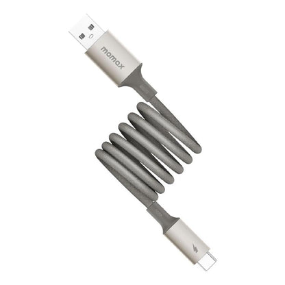 MOMAX DA60 66W USB to USB-C / Type-C Magnetic Braided Fast Charging Cable, Length:1m(Titanium Gold) - USB-C & Type-C Cable by MOMAX | Online Shopping UK | buy2fix