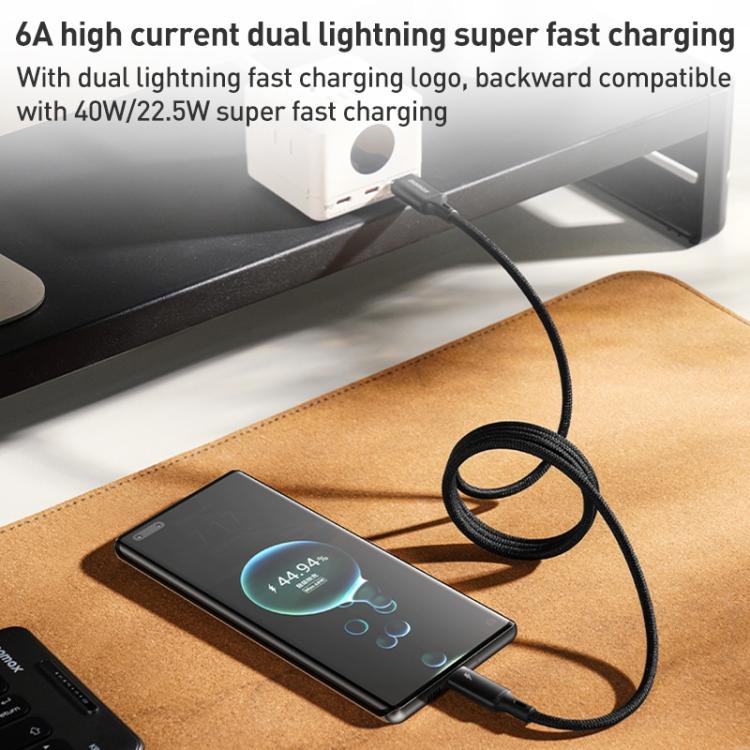MOMAX DA60 66W USB to USB-C / Type-C Magnetic Braided Fast Charging Cable, Length:1m(Titanium Gold) - USB-C & Type-C Cable by MOMAX | Online Shopping UK | buy2fix
