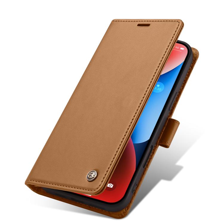 For iPhone 16 Plus Forwenw F6 Series RFID Leather Phone Case(Brown) - iPhone 16 Plus Cases by Forwenw | Online Shopping UK | buy2fix