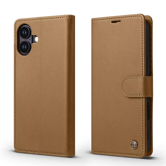 For iPhone 16 Forwenw F6 Series RFID Leather Phone Case(Brown) - iPhone 16 Cases by Forwenw | Online Shopping UK | buy2fix