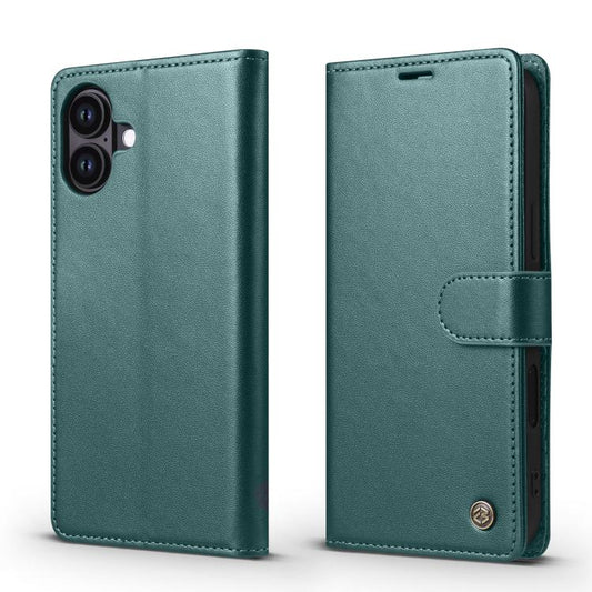 For iPhone 16 Forwenw F6 Series RFID Leather Phone Case(Green) - iPhone 16 Cases by Forwenw | Online Shopping UK | buy2fix