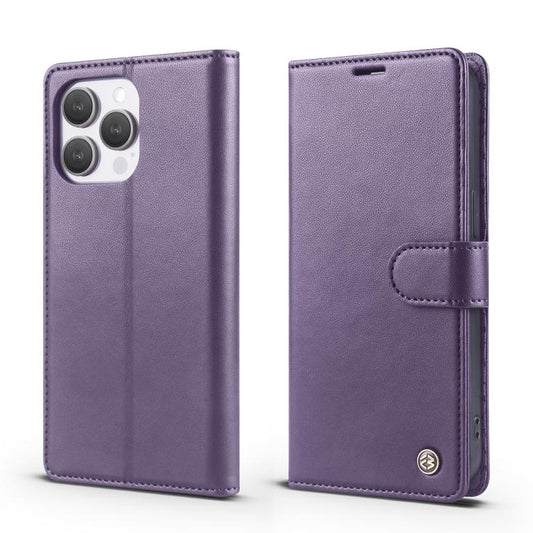 For iPhone 15 Pro Forwenw F6 Series RFID Leather Phone Case(Purple) - iPhone 15 Pro Cases by Forwenw | Online Shopping UK | buy2fix