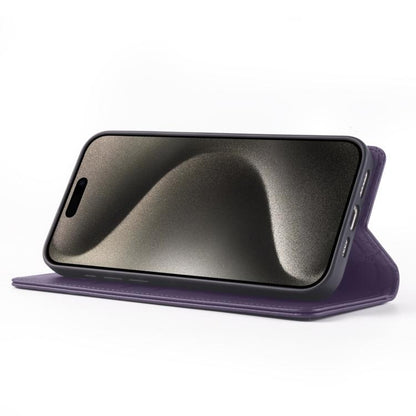 For iPhone 15 Pro Forwenw F6 Series RFID Leather Phone Case(Purple) - iPhone 15 Pro Cases by Forwenw | Online Shopping UK | buy2fix