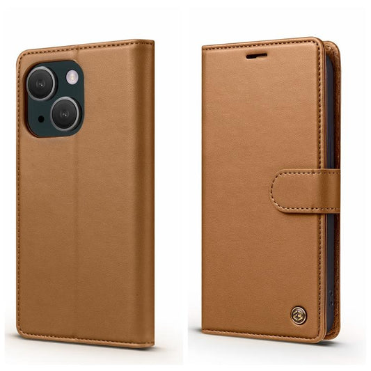 For iPhone 15 Forwenw F6 Series RFID Leather Phone Case(Brown) - iPhone 15 Cases by Forwenw | Online Shopping UK | buy2fix