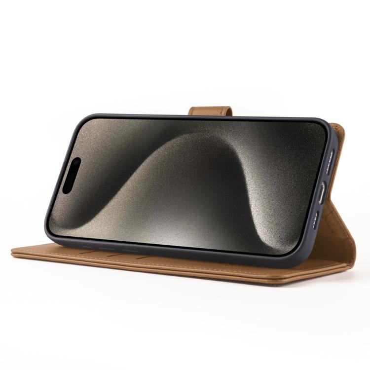 For iPhone 15 Forwenw F6 Series RFID Leather Phone Case(Brown) - iPhone 15 Cases by Forwenw | Online Shopping UK | buy2fix