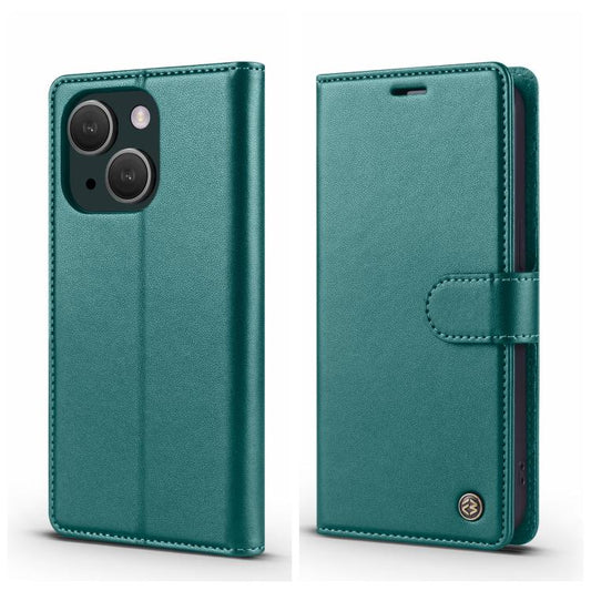 For iPhone 15 Forwenw F6 Series RFID Leather Phone Case(Green) - iPhone 15 Cases by Forwenw | Online Shopping UK | buy2fix