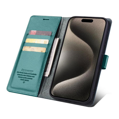 For iPhone 15 Forwenw F6 Series RFID Leather Phone Case(Green) - iPhone 15 Cases by Forwenw | Online Shopping UK | buy2fix
