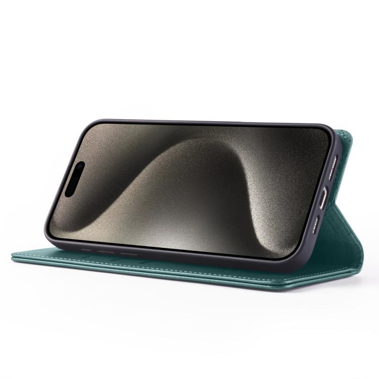 For iPhone 15 Forwenw F6 Series RFID Leather Phone Case(Green) - iPhone 15 Cases by Forwenw | Online Shopping UK | buy2fix