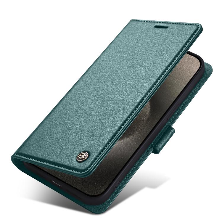 For iPhone 15 Forwenw F6 Series RFID Leather Phone Case(Green) - iPhone 15 Cases by Forwenw | Online Shopping UK | buy2fix