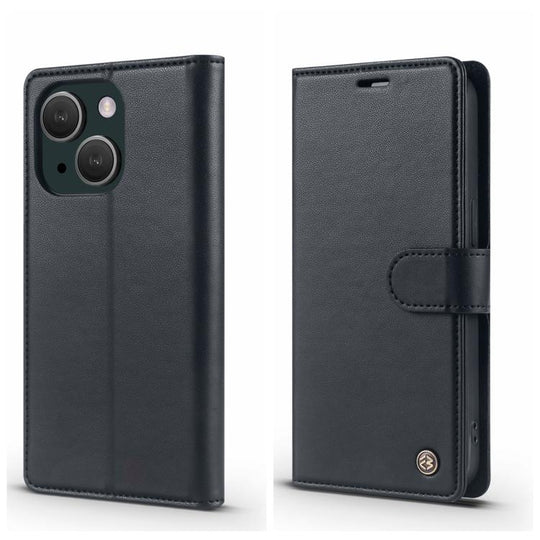 For iPhone 15 Forwenw F6 Series RFID Leather Phone Case(Black)
