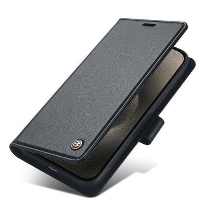 For iPhone 15 Forwenw F6 Series RFID Leather Phone Case(Black) - iPhone 15 Cases by Forwenw | Online Shopping UK | buy2fix