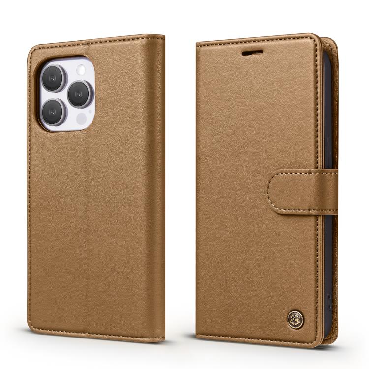 For iPhone 14 Pro Max Forwenw F6 Series RFID Leather Phone Case(Brown) - iPhone 14 Pro Max Cases by Forwenw | Online Shopping UK | buy2fix