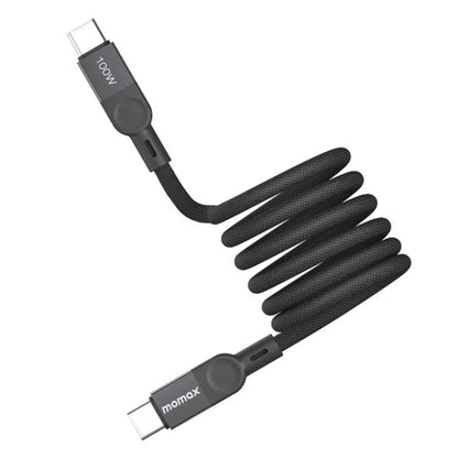MOMAX DC35 100W USB-C / Type-C to USB-C / Type-C Magnetic Braided Data Cable, Length:1m(Black) - USB-C & Type-C Cable by MOMAX | Online Shopping UK | buy2fix