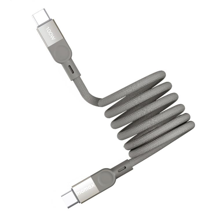 MOMAX DC35 100W USB-C / Type-C to USB-C / Type-C Magnetic Braided Data Cable, Length:1m(Titanium Gold) - USB-C & Type-C Cable by MOMAX | Online Shopping UK | buy2fix