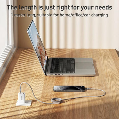 MOMAX DC35 100W USB-C / Type-C to USB-C / Type-C Magnetic Braided Data Cable, Length:1m(Titanium Gold) - USB-C & Type-C Cable by MOMAX | Online Shopping UK | buy2fix