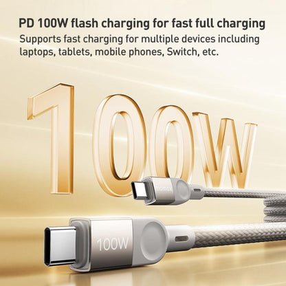 MOMAX DC36 100W USB-C / Type-C to USB-C / Type-C Magnetic Braided Data Cable, Length:2m(Titanium Gold) - USB-C & Type-C Cable by MOMAX | Online Shopping UK | buy2fix